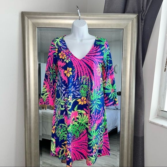 Lilly Pulitzer Dresses & Skirts - LILLY PULITZERLilly Pulitzer Erin Dress Indigo  100% Pima Cotton Size XS